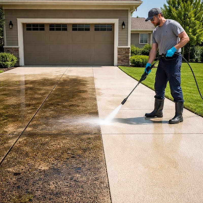 How often should you power wash your driveway